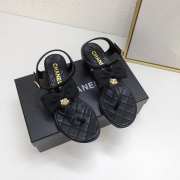 Chanel sandal grosgrain fabric black 3cm - 1