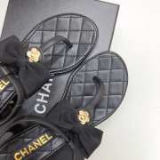 Chanel sandal grosgrain fabric black 3cm - 2