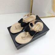 Chanel sandal grosgrain fabric beige 3cm - 6