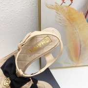 Chanel sandal grosgrain fabric beige 3cm - 4