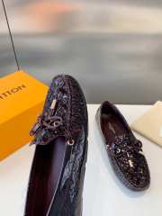 Louis Vuitton bow-tie loafers with burgundy patent leather - 3