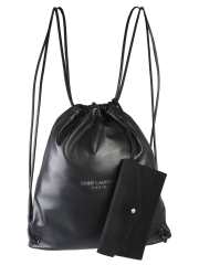 YSL Teddy Leather Backpack In Black 36x41x5cm - 1