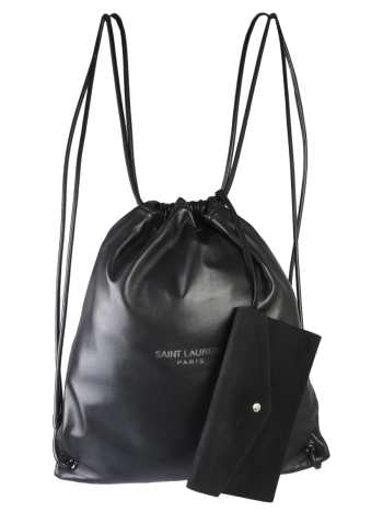 YSL Teddy Leather Backpack In Black 36x41x5cm