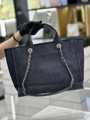 Chanel Canvas Deauville Tote Bag Blue 34.5x26x15cm - 2