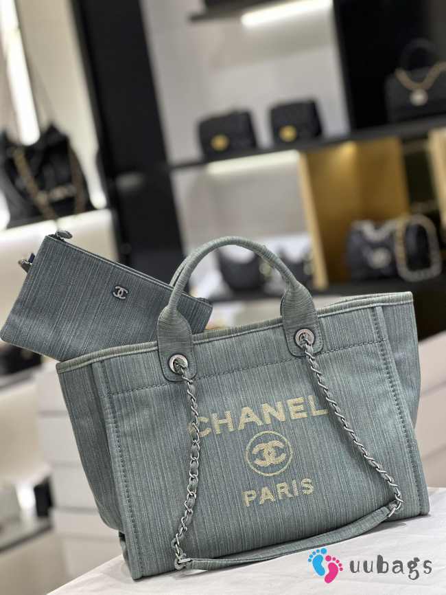 Chanel Denim Deauville Tote Bag 32cm - 1