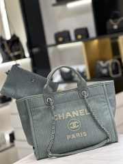 Chanel Denim Deauville Tote Bag 32cm - 1