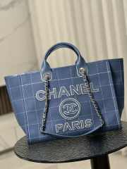 Chanel Deauville Line Tote Bag Blue 38x30x22cm - 1