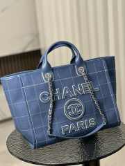 Chanel Deauville Line Tote Bag Blue 38x30x22cm - 2