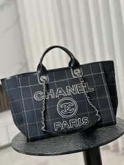 Chanel Deauville Line Tote Bag Black 38x30x22cm - 1