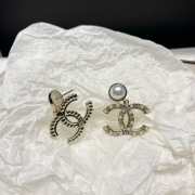 Chanel silver pearl earrings - 4