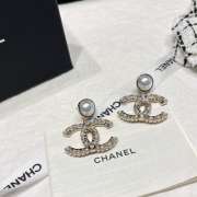 Chanel silver pearl earrings - 2