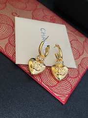 Chanel gold heart earrings  - 1