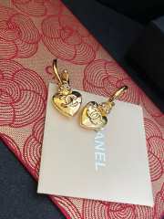 Chanel gold heart earrings  - 5