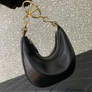 Valentino Garavani VLogo Moon hobo bag black in nappa leather 20x23x8cm - 6