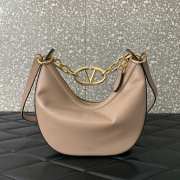 Valentino Garavani VLogo Moon hobo bag pink in nappa leather 20x23x8cm - 4