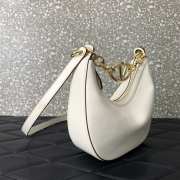 Valentino Garavani VLogo Moon hobo bag white in nappa leather 20x23x8cm - 5