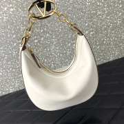 Valentino Garavani VLogo Moon hobo bag white in nappa leather 20x23x8cm - 2