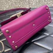 Valentino Small Vsling calfskin handbag pink with jewel handle 22x17x9cm - 4