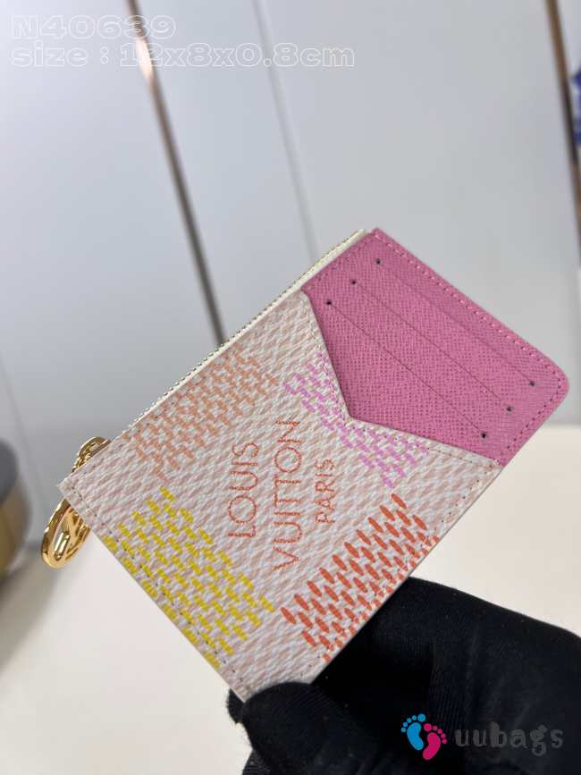 Louis Vuitton N40639 Romy Card Holder In Pink 12x8x0.8cm - 1