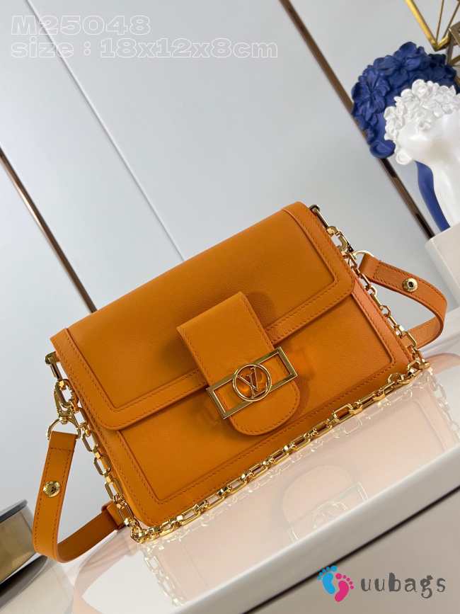 Louis Vuitton M25050 Dauphine Soft MM Orange Bag 24x17x9cm - 1