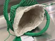 Bottega Veneta Intrecciato Leather Macrame Tote Bag Green 20x20x23cm - 3