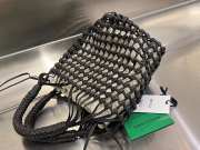 Bottega Veneta Intrecciato Leather Macrame Tote Bag Black 20x20x23cm - 6