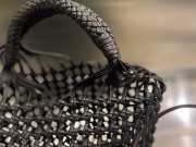 Bottega Veneta Intrecciato Leather Macrame Tote Bag Black 20x20x23cm - 3