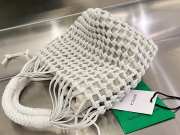 Bottega Veneta Intrecciato Leather Macrame Tote Bag White 20x20x23cm - 2