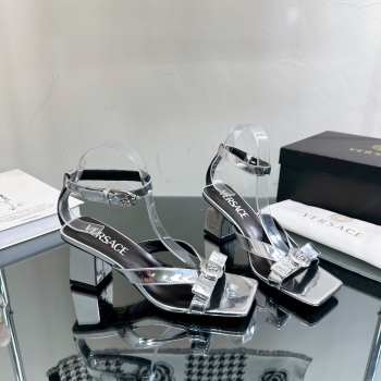 Versace high heel in silver metallic 6.5cm