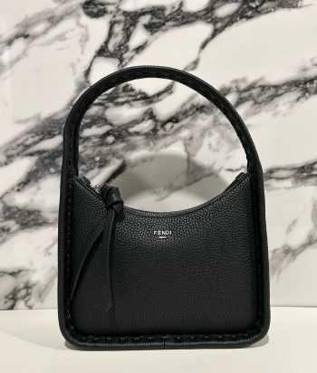 Fendi mini Fendessence ice white Selleria bag in black 27x7x20.5cm