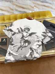 Dolce & Gabbana Blanco short-sleeved Jersey T-shirt with angel print - 6