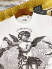 Dolce & Gabbana Blanco short-sleeved Jersey T-shirt with angel print - 5