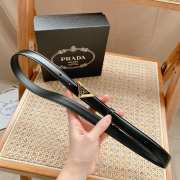 Prada Saffiano Belt With Gold In Black 2cm - 6