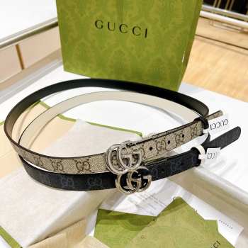 Gucci Spreme Belt With Silver Bucklet 2cm