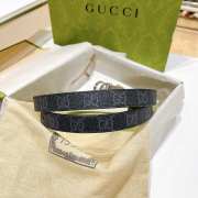 Gucci Spreme Belt With Silver Bucklet 2cm - 5