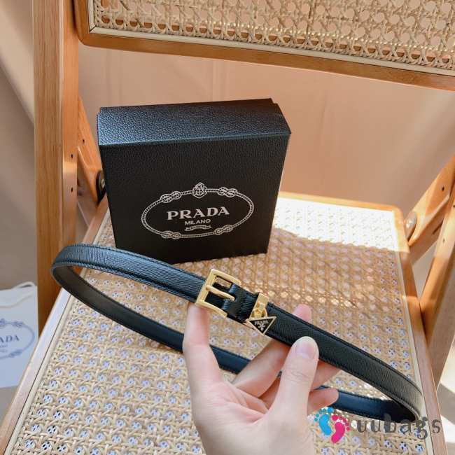 Prada Saffiano Black Belt 2cm - 1