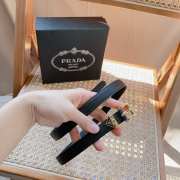 Prada Saffiano Black Belt 2cm - 2