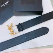 YSL belt with smooth strap black and gold buckle 5cm - 3