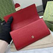 Gucci GG Interlocking wallet in red with grained pattern 19.5x11.5x3cm - 5