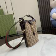 Gucci bucket bag with GG canvas bag in brown/beige 16x19.5x5.5cm - 4