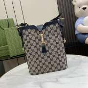 Gucci bucket bag with GG canvas bag in blue 21.5x26.5x8cm - 1