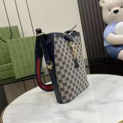 Gucci bucket bag with GG canvas bag in blue 21.5x26.5x8cm - 6