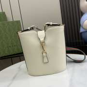 Gucci mini bucket shoulder bag in white 18.5x20.5x12.5cm - 1