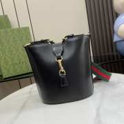 Gucci mini bucket shoulder bag in black 18.5x20.5x12.5cm - 1