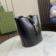 Gucci mini bucket shoulder bag in black 18.5x20.5x12.5cm - 6