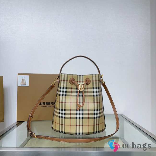 Burberry Beige Mini TB Bucket Bag 16x26x26cm - 1