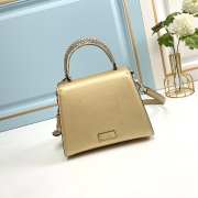 Valentino Small Vsling calfskin handbag gold with jewel handle 22x17x9cm - 3