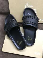 Christian Louboutin men's slippers with black stones  - 4