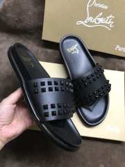 Christian Louboutin men's slippers with black stones  - 2