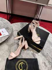 Christian Louboutin Miss Sabina 55mm strappy sandals in patent leather in beige - 5